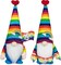 Pride Gnome Decorations - 2PCS Pride Rainbow Gnomes Plush Holding Love Flag LGBT Sign for Home Table Tiered Tray Party Decor Supplies Gifts